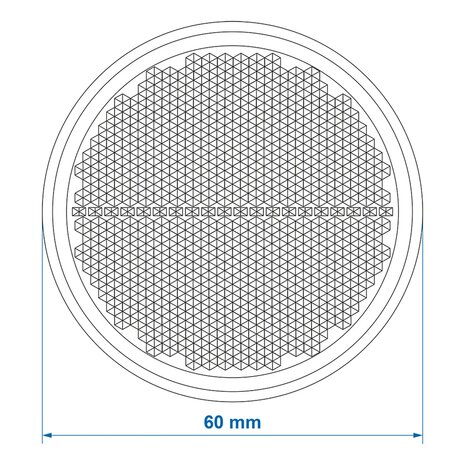 Reflecteur rouge 60mm autocollant x5 pieces