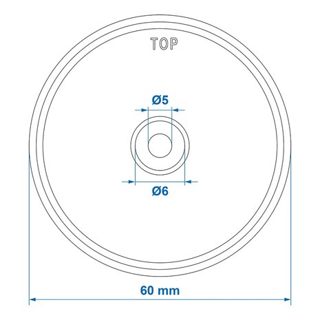 Reflecteur rouge 60mm fixation a vis x5 pieces