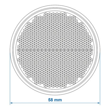 Reflecteur blanc 58 mm autocollant avec plaque de base x5 pieces