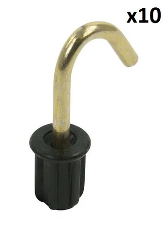 Capuchon de tente 19 mm avec crochet rond x10 pieces