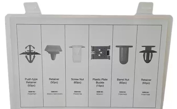 Assortiment de clips de garniture Volvo – 350 pieces