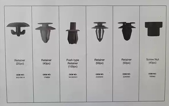 Assortiment de clips de garniture Opel – 300 pieces