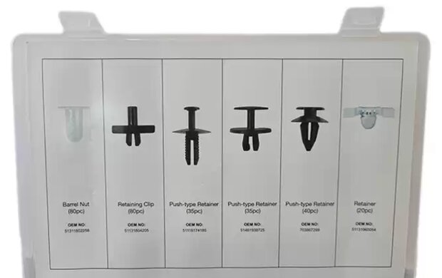 Assortiment de clips de garniture BMW 290 pieces
