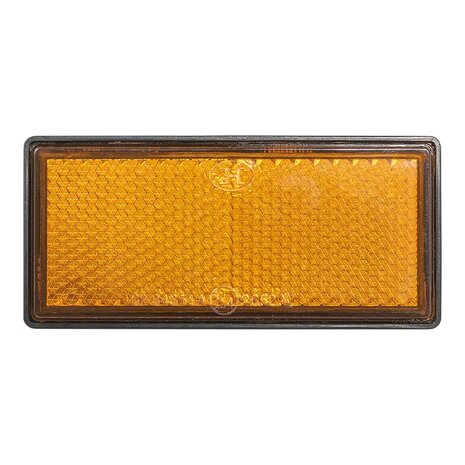 Reflecteur orange 85x39mm autocollant avec plaque de base x10 pieces