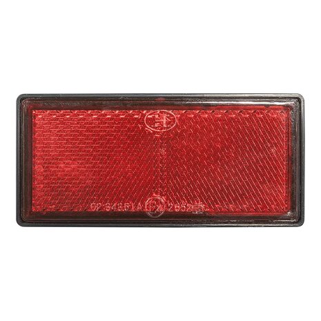 Reflecteur rouge 85x39mm autocollant avec plaque de base x10 pieces