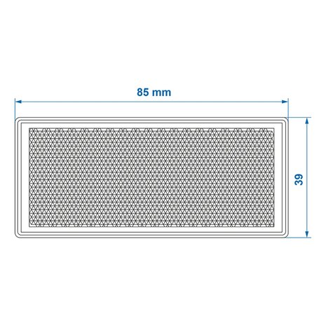 Reflecteur blanc 85x39mm autocollant avec plaque de base x10 pieces