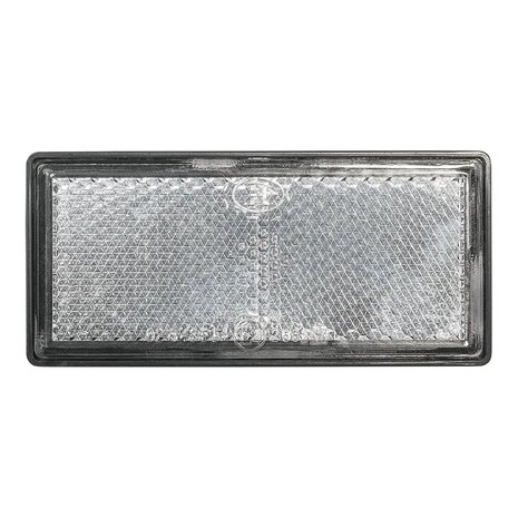 Reflecteur blanc 85x39mm autocollant avec plaque de base x10 pieces