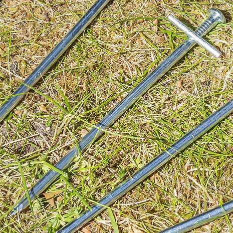 Piquet metallique 17 cm avec tige transversale soudee x10 pieces