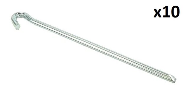 Piquet de roche 23 cm metal triangulaire x10 pieces