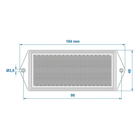 Reflecteur orange 104x40mm fixation par vis x10 pieces