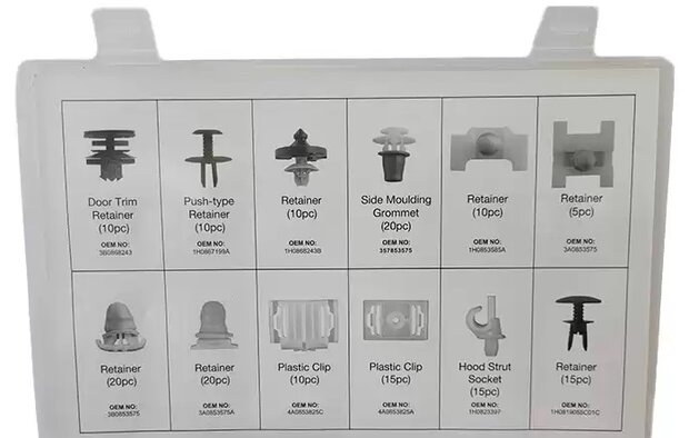 Assortiment de clips de garniture Audi – 160 pieces