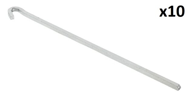Goupille de roche 30cm carre en metal x10 pieces