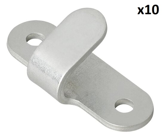 Crochet en metal 65x27 mm courbe x10 pieces