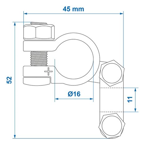 Borne de batterie (+) standard x5 pieces