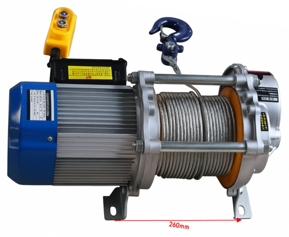 Grue de chantier 500kg 25m electrique 230V Rotation a 360°