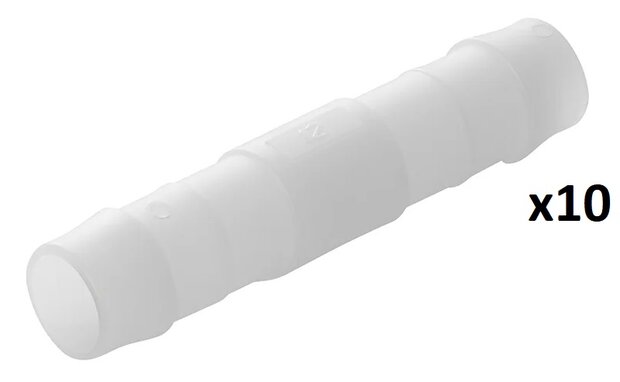 Raccord droit pour tuyau 12 mm x10 pieces