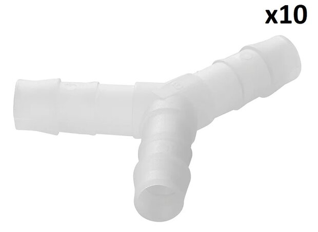 Raccord en Y pour tuyau 8 mm x10 pieces