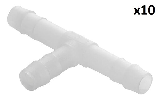 Raccord tuyau en T 8 mm x10 pieces