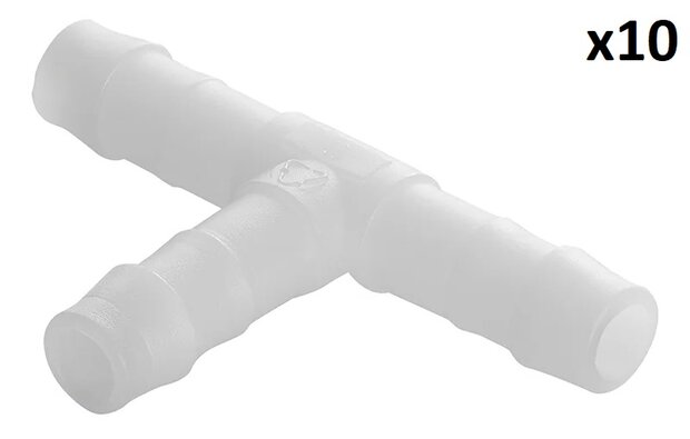 Raccord tuyau en T 10 mm x10 pieces