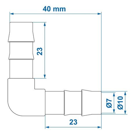 Raccord coude 10 mm x10 pieces