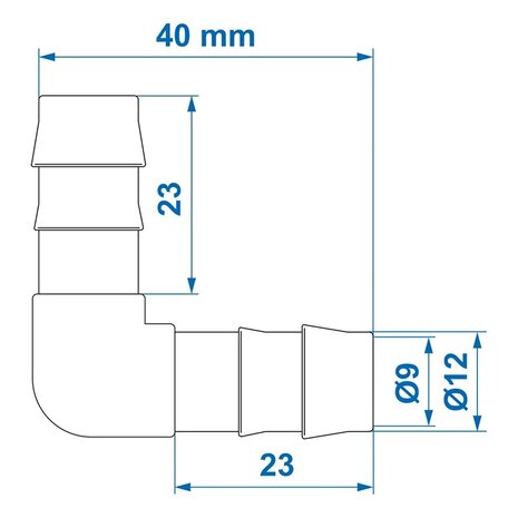 Raccord coude 12 mm x10 pieces