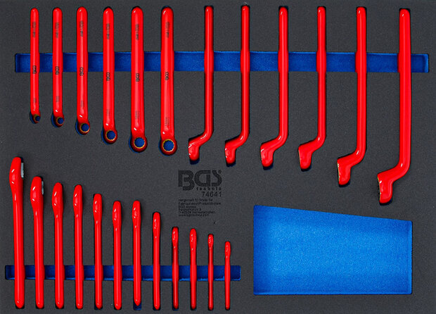 Jeu de cles polygonales VDE et de cles a fourche VDE 24 pcs
