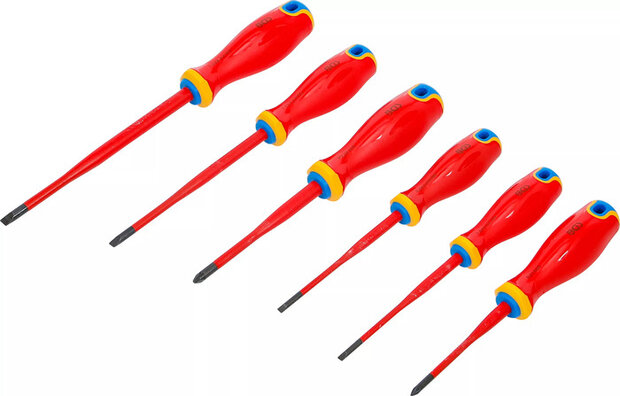 Jeu de tournevis VDE pointe extra fine 6 pcs