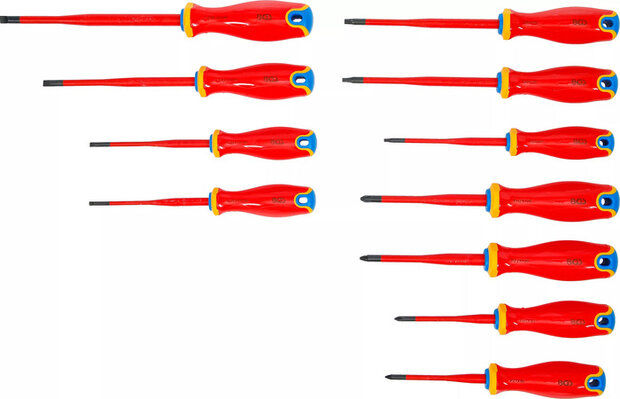 Jeu de tournevis VDE pointe extra fine 11 pcs