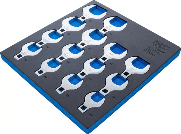Jeu de cles crowfoot a tuyauter 12,5 mm (1/2) 14 pieces