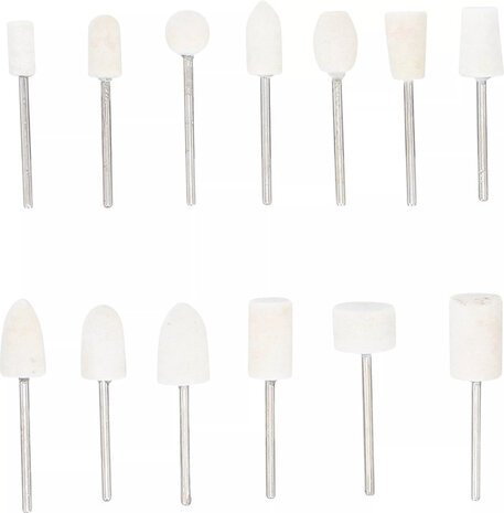 Assortiment de tetes de polissage 13 pieces
