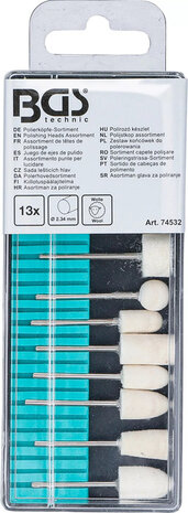 Assortiment de tetes de polissage 13 pieces