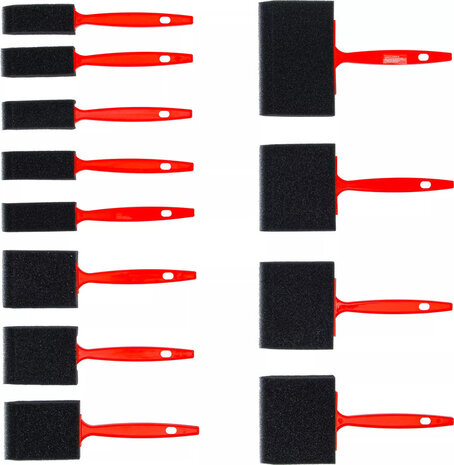 Jeu de pinceaux en mousse / eponge 12 pcs