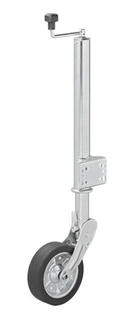 Roue jockey 570/60 mm avec jante metallique large et pneu en caoutchouc 220 x 65 mm, repliable 300 kg