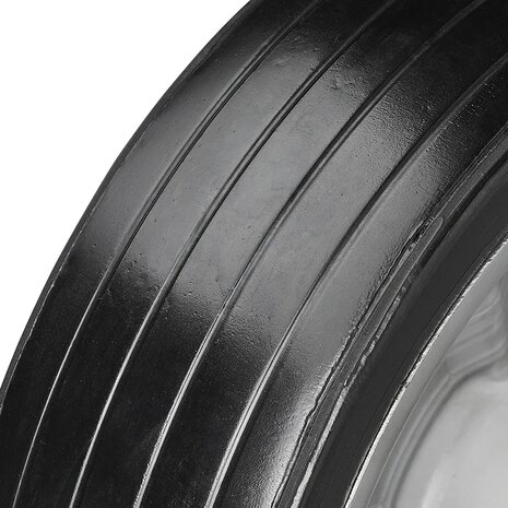 Bande de roue jockey avec grande jante metallique et pneu en caoutchouc 220 x 65 mm, 500 kg