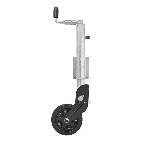 Roue jockey 73 mm jante metal avec bandage caoutchouc 260 x 65 mm repliable