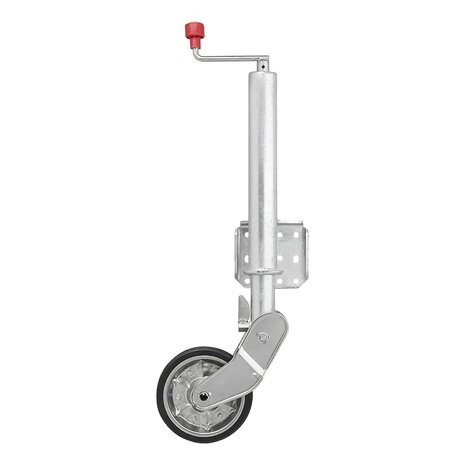 Roue jockey 60 mm jante metal avec bandage caoutchouc 200 x 50 mm repliable