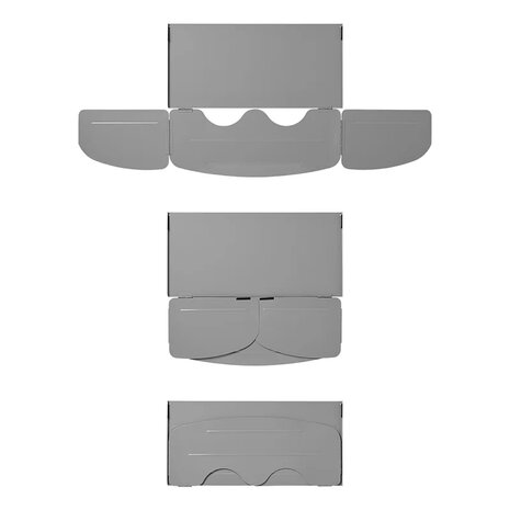 Paravent de cuisson 3 pieces en acier pliable avec plaque de base 63 x 30,5 x 25 cm