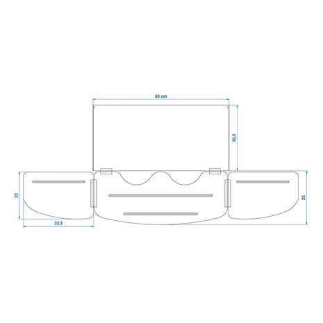 Paravent de cuisson 3 pieces en acier pliable avec plaque de base 63 x 30,5 x 25 cm