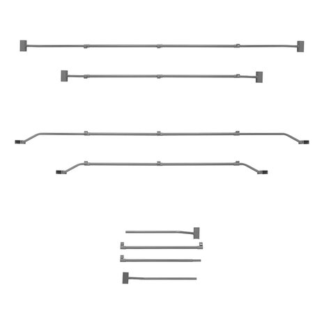 Arceau en metal extensible 152–220 cm pour bache de remorque