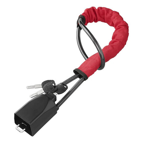 Antivol de volant pour fixation sur ceinture de securite avec 3 cles