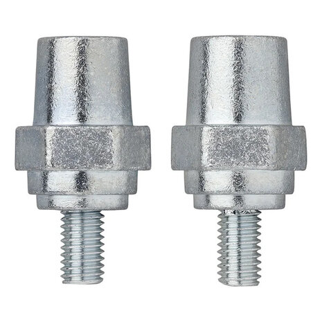 Jeu de bornes de batterie vissables (+) et (-) en zinc M8