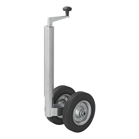 Roue jockey double 48 mm avec pneus pleins en caoutchouc naturel 200 x 50 mm