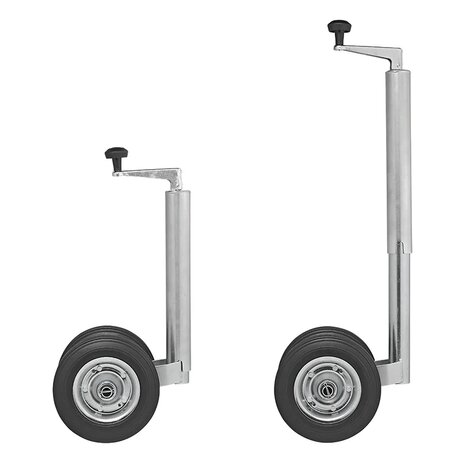 Roue jockey double 48 mm avec pneus pleins en caoutchouc naturel 200 x 50 mm