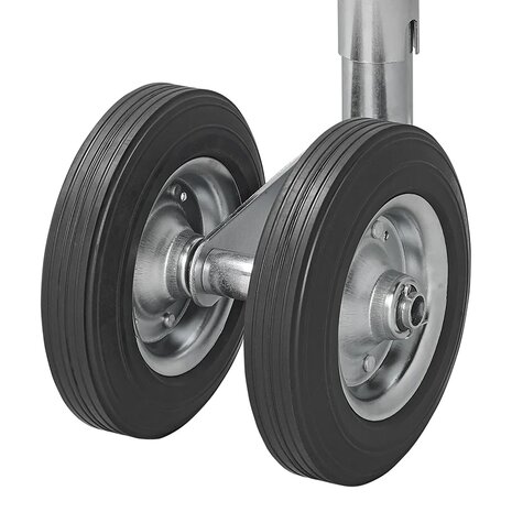 Roue jockey double 48 mm avec pneus pleins en caoutchouc naturel 200 x 50 mm