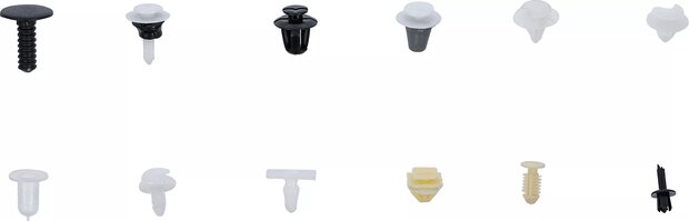 Assortiment de clips de fixation automobiles pour Peugeot & Citroen 345 pieces