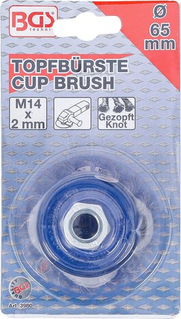 Brosse fil m14x2, diametre 65 mm