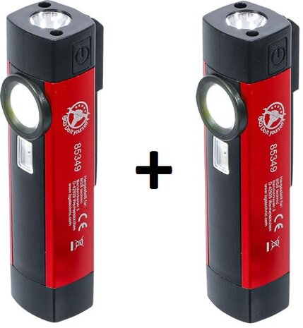 Lampe COB-LED / UV baladeuse en aluminium 1 W x2 pieces