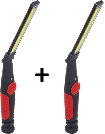 Baladeuse pliable a accu COB-LED 5W x2 pieces