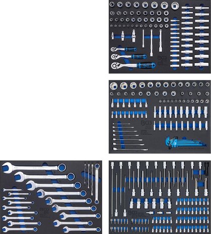Servante d'atelier 8 tiroirs avec 296 outils