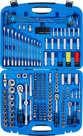 Jeu de douilles Gear Lock 6,3 mm (1/4) / 10 mm (3/8) / 12,5 mm (1/2) 218 pieces